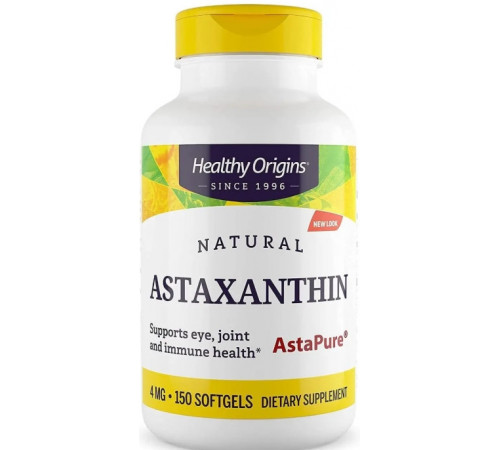 Антиоксидант Healthy Origins Астаксантин Astaxanthin 4 мг 150 гел капс
