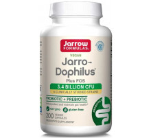 Пробіотики (дофілус) Jarrow Formulas Jarro-Dophilus Plus FOS с ФОС 3.4 млрд КОЕ 200 вег капс