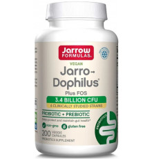 Пробіотики (дофілус) Jarrow Formulas Jarro-Dophilus Plus FOS с ФОС 3.4 млрд КОЕ 200 вег капс