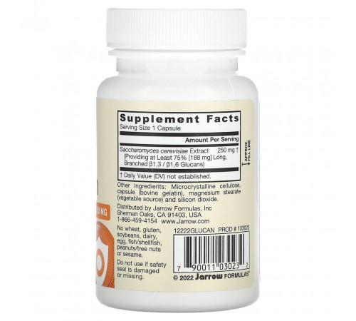 Бета глюкан Jarrow Formulas Beta Glucan 60 капс
