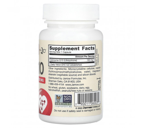 Коензим Q10 Jarrow Formulas Co-Q10 100 мг 60 капсул