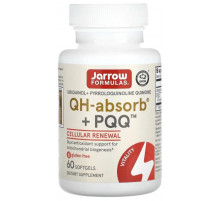 Пірролохінолінхінон і убіхінол Jarrow Formulas Ubiquinol QH+ PQQ Absorb 60 капс