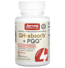 Пірролохінолінхінон і убіхінол Jarrow Formulas Ubiquinol QH+ PQQ Absorb 60 капс