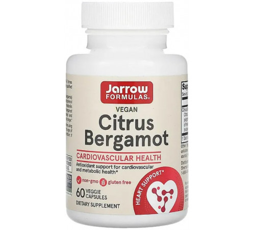 Бергамот Jarrow Formulas Citrus Bergamot 500мг 60 капсул