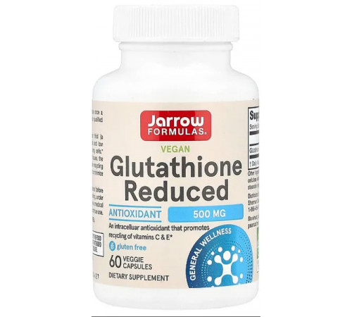 Глутатион Jarrow Formulas  Glutathione Reduced 500 мг 60 капс