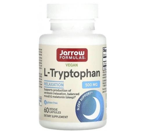 Триптофан Jarrow Formulas L-Tryptophan 500 мг 60 капс