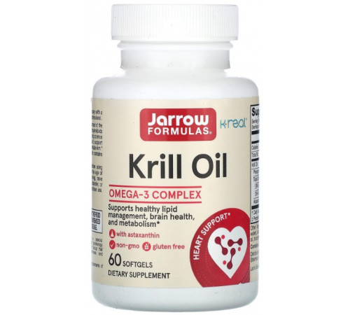 Масло криля Jarrow Formulas Krill Oil 60 гелевих капсул