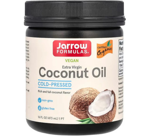 Жирні кислоти Jarrow Formulas Кокосова олія Coconut Oil органічна 473 г