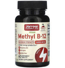 Вітамін В12 Метилкобаламін Jarrow Formulas Methyl B-12 5000 мкг 60 льодяників Вишня