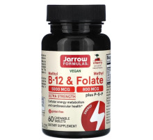 Метилфолат і метил B-12 Jarrow Formulas Methyl B-12 & Methyl Folate 60 лед вишня