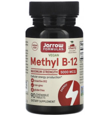 Вітамін B-12 метилкобаламін Jarrow Formulas Methyl B-12 5000 мкг 90 жув таб вишня