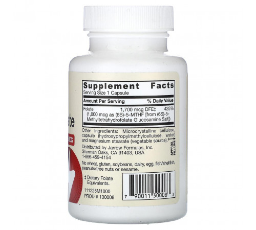 Метил фолієва кислота Jarrow Formulas Methyl Folate 1000 мкг 100 капс