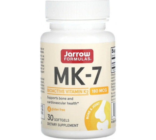 Вітамін MK-7 К2 Jarrow Formulas  Vitamin K2 180 мкг 30 капс