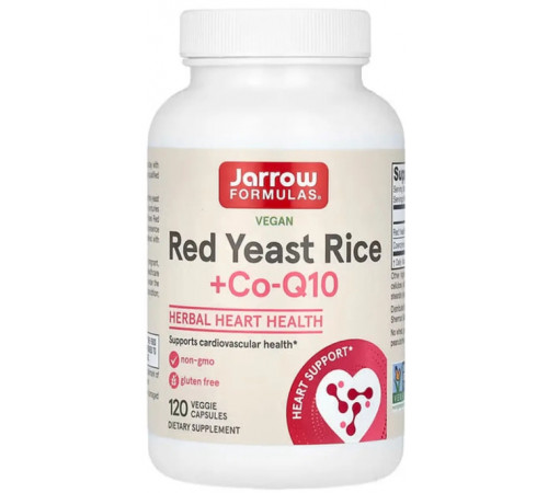 Коензим Q10 Червоний рис Jarrow Formulas Red Yeast Rice + Co-Q10 120 капс