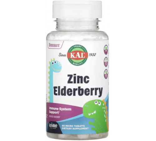 Цинк для детей KAL Zinc 90 таб бузиной