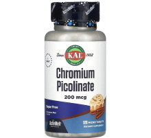 Пиколинат хрома KAL Chromium Picolinate 200 мкг 120 микротаб булочка з корцей