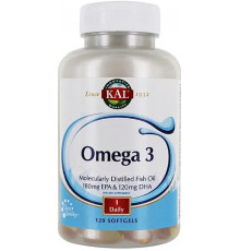 Омега-3 Kal Omega 3 Fish 180/120 1000 мг 120 гел капс
