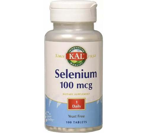 Селен KAL Selenium 100 таб без дріжджів