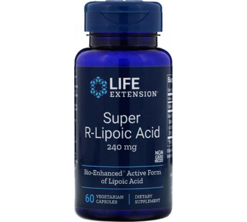Ліпоєва кислота Life Extension  R-Lipoic Aci 240 мг 60 кап
