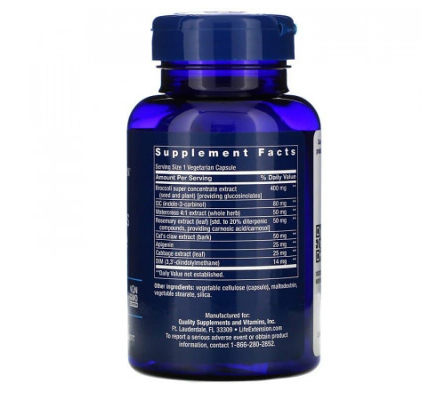 Рослинний екстрактLife Extension гормональна підтримка Cruciferous Vegetable Extract 60 капсул