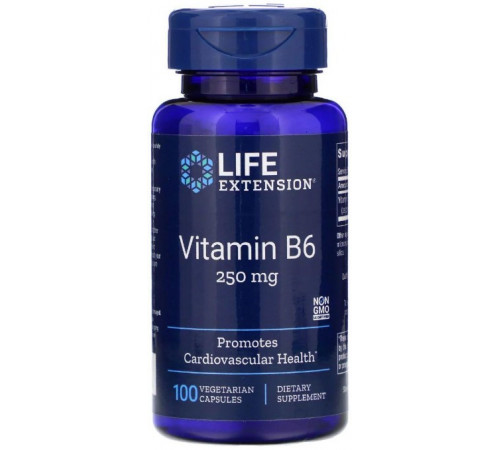 Вітамін В6  Life Extension Vitamin B6 250 мг 100 капсул