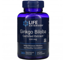 Гінкго білоба Life Extension Ginkgo Biloba 120 мг 365 капсул