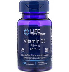 Витамин Д-3 5000 Life Extension Vitamin D3 60 капс