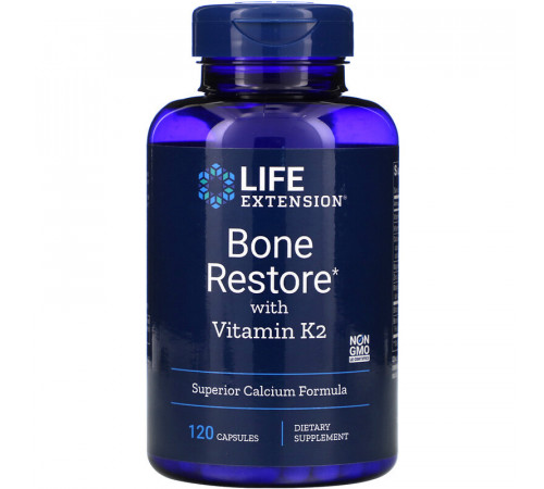 Відновлення кісток + К2 Life Extension Bone Restore 120 капсул