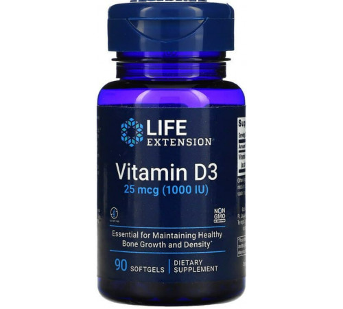 Витамин Д-3 1000 Life Extension Vitamin D3 90 капс
