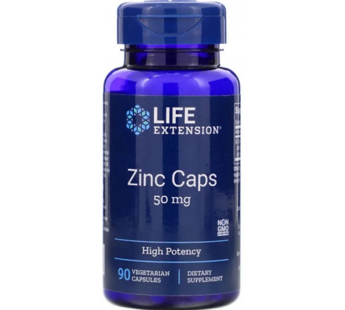 Цитрат цинку Life Extension Zinc Caps 50 мг 90 капс