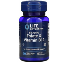 Фолиевая кислота и В12 Life Extension Folate & Vitamin B12 90 капс