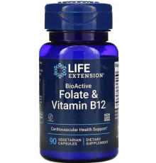 Фолієва кислота і В12 Life Extension Folate & Vitamin B12 90 капс