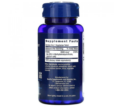 Фолат Life Extensions Optimized Folate 8500 мкг 30 таб