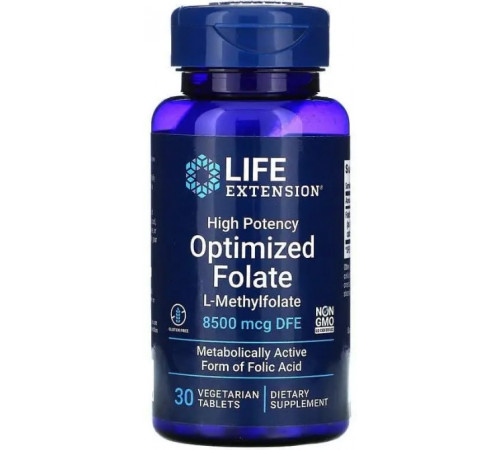Фолат Life Extensions Optimized Folate 8500 мкг 30 таб