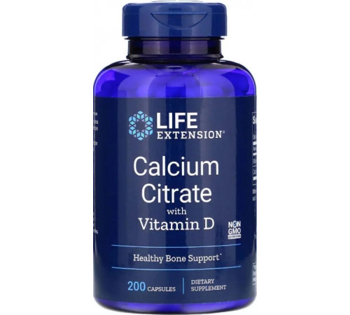 Цитрат кальцію Д3 Life Extension Calcium Citrate with Vitamin D 200 кап