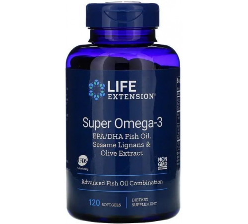 Омега-3 риб'ячий жир Life Extension Super Omega-3 120 капс