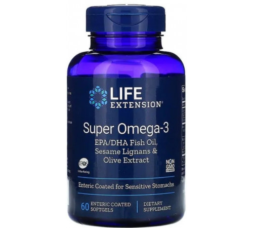 Омега-3 Рыбий жир Life Extension Omega Foundations 60 капс