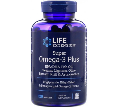 Омега-3 Life Extension  Super Omega-3 Plus 120 капс