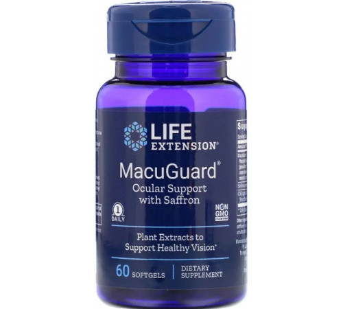 Вітаміни для очей  Life Extension MacuGuard 60 капс
