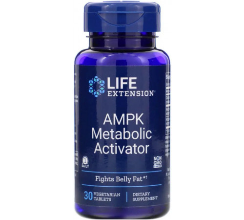 Активатор метаболізму від небажаного жиру на животі AMPK Life Extension Metabolic Activator 30 вег таб