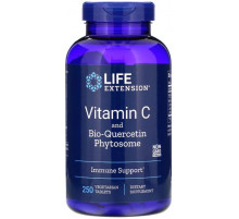 Вітамін С + біо-кверцетин Life Extension Vitamin C and Bio-Quercetin Phytosome 250 вег таблеток