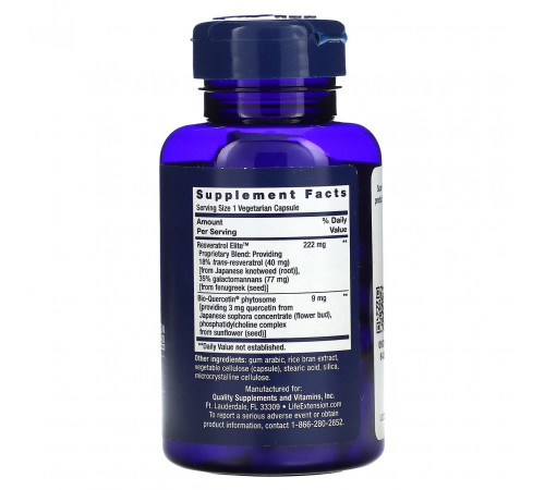 Ресвератрол Life Extension Optimized Resveratrol Elite 60 вег капс