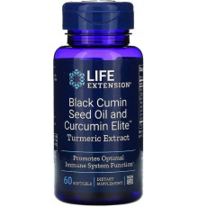 Масло з насіння чорного кмину і куркумина  Life Extension Black Cumin Seed Oil and Curcumin 60 гел капс
