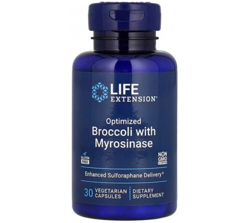 Брокколі з мірозиназою Life Extension Optimized Broccoli with Myrosinase 30 капс