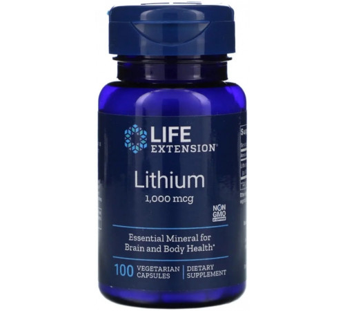 Литий Life Extension Lithium 1000 мкг 100 капс