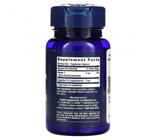 L-ерготіонеїн Life Extension Essential Youth L-Ergothioneine 5 мг 30 капс