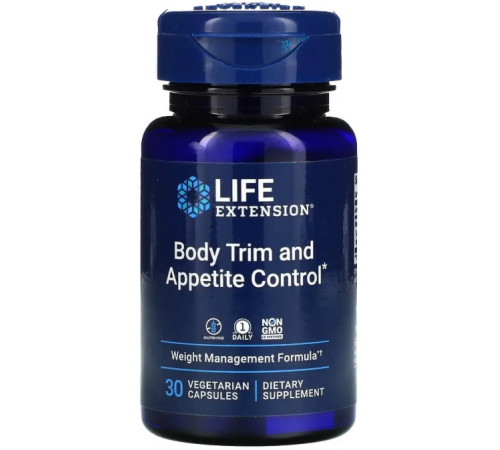 Зниження ваги та контроль апетиту, Body Trim and Appetite Control, Life Extension, 30 вегетаріанських капсул