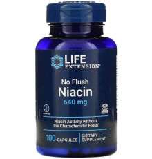 Ніацин (Вітамін В3) Life Extension No Flush Niacin 640 мг 100 капс