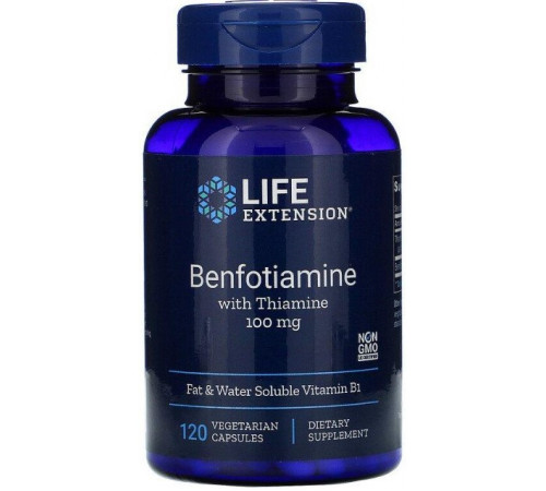 Бенфотіамін Life Extension Benfotiamine 100 мг 120 капсул