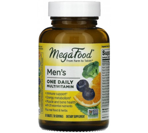 Вітаміни для чоловіків Mega Food Men's One Daily 30 таблеток